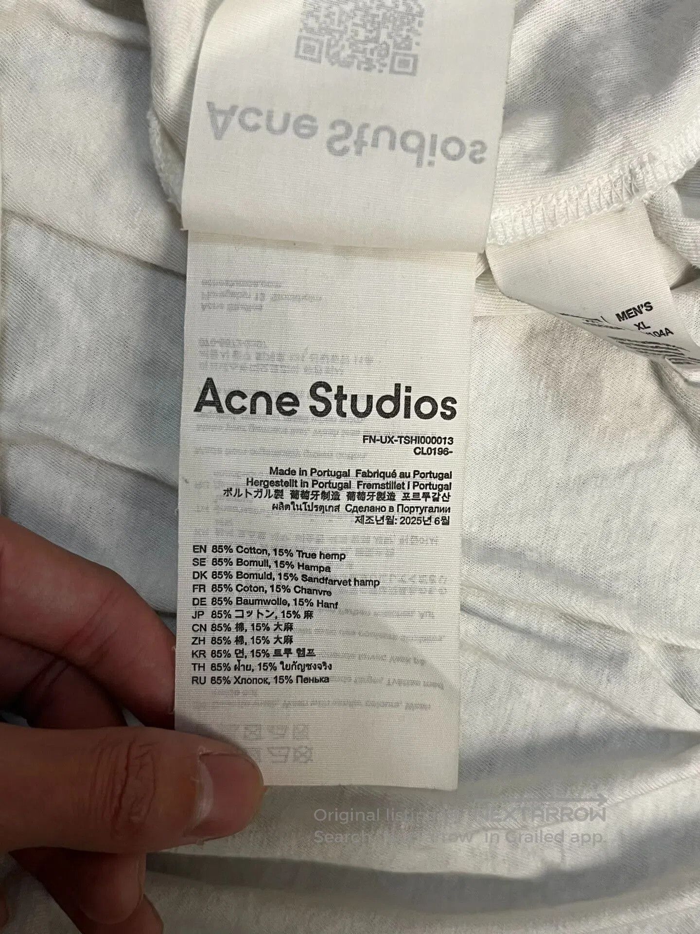 Acne Studios Acne Studios Vintage Logo T-Shirt Unisex. Size US XL / EU 56 / 4 - 4 Thumbnail