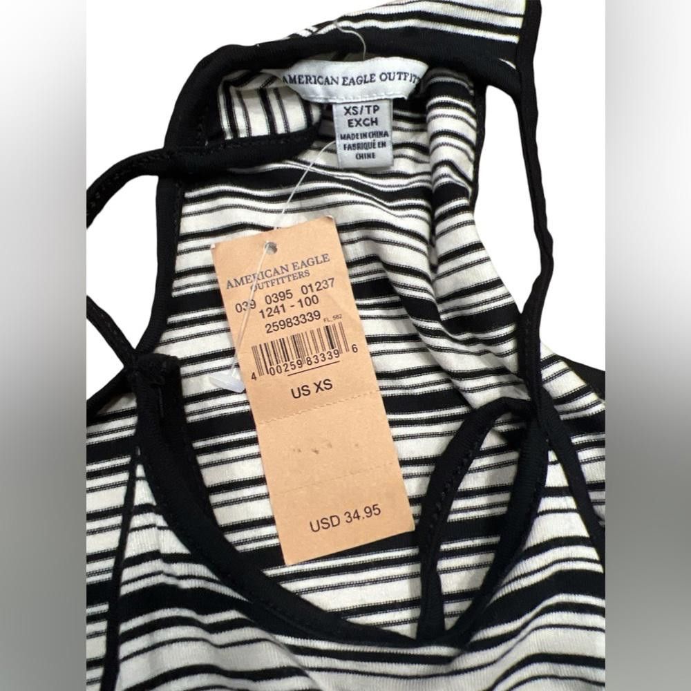 Designer American Eagle Flowy stripped black/white XS dress Size XS / US 0-2 / IT 36-38 - 3 Thumbnail