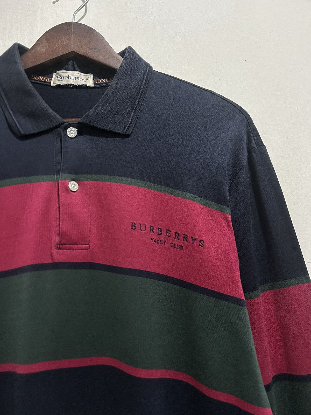 Burberry 1990s Burberrys Yacht Club Striped Shirt Size US M / EU 48-50 / 2 - 3 Thumbnail