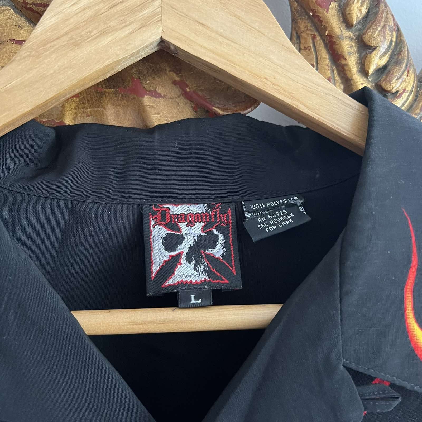 Other Crazy Vintage y2k Silver point tribal flame shirt Sz XL Size US XL / EU 56 / 4 - 4 Thumbnail
