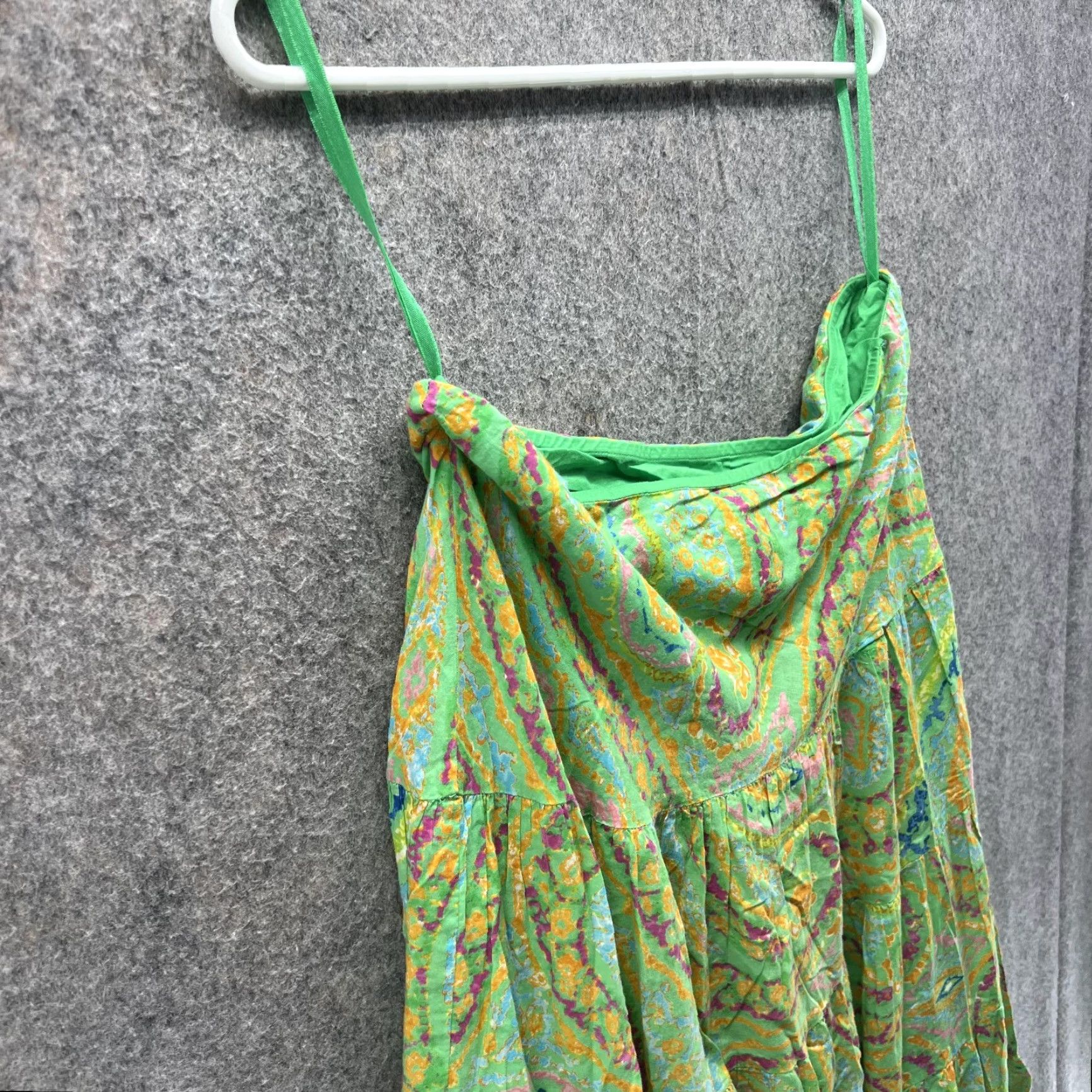 Ralph Lauren Lauren Ralph Lauren Dress Women Medium Green Paisley A-Line Casual Cotton Knee Length Ladies Womens Size M / US 6-8 / IT 42-44 - 3 Thumbnail