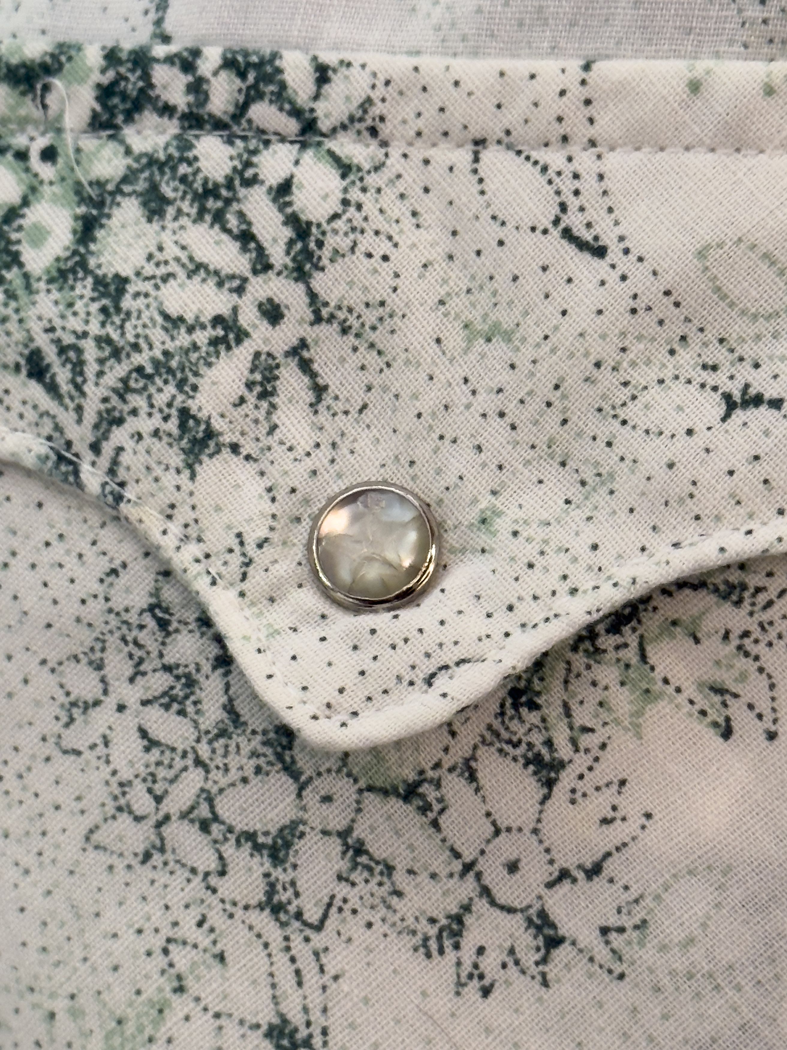 Other Vintage 70s Floral Western Button Up Shirt Pearl Snap Size US M / EU 48-50 / 2 - 9 Thumbnail