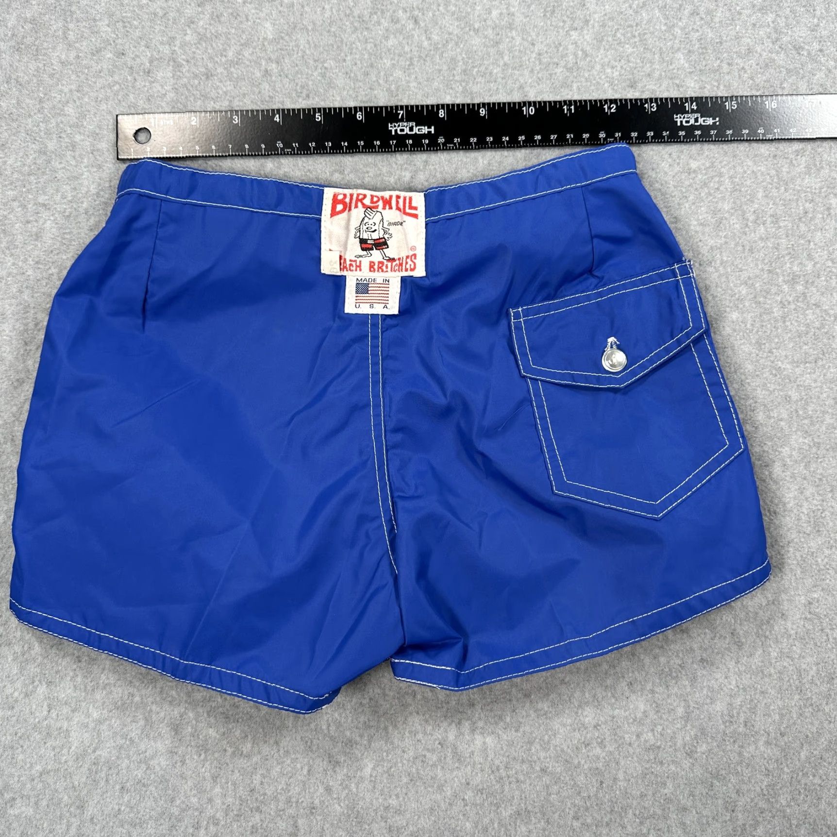 Vintage Birdwell Beach Britches Shorts 26 Blue Board Surf Swim USA Pocket New Womens Size US 26 / EU 42 - 2 Thumbnail