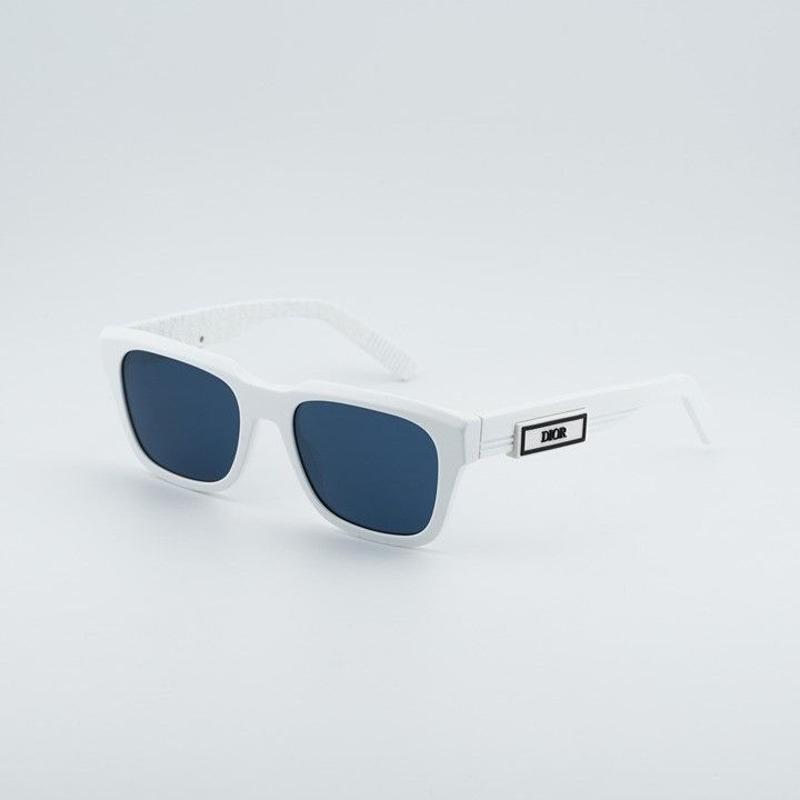 Dior Dior DIORB23 S1I 50B0 Sunglasses Shiny White Square Frame Size ONE SIZE - 9 Thumbnail