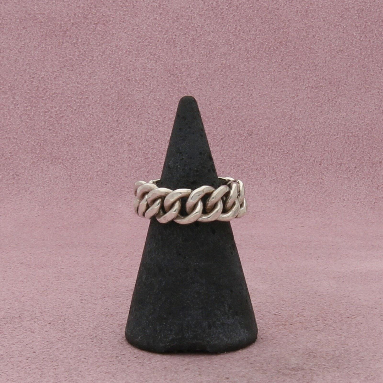 Sterling Silver sterling silver curb chain engravable signet ring size 6.25 Size ONE SIZE - 4 Thumbnail