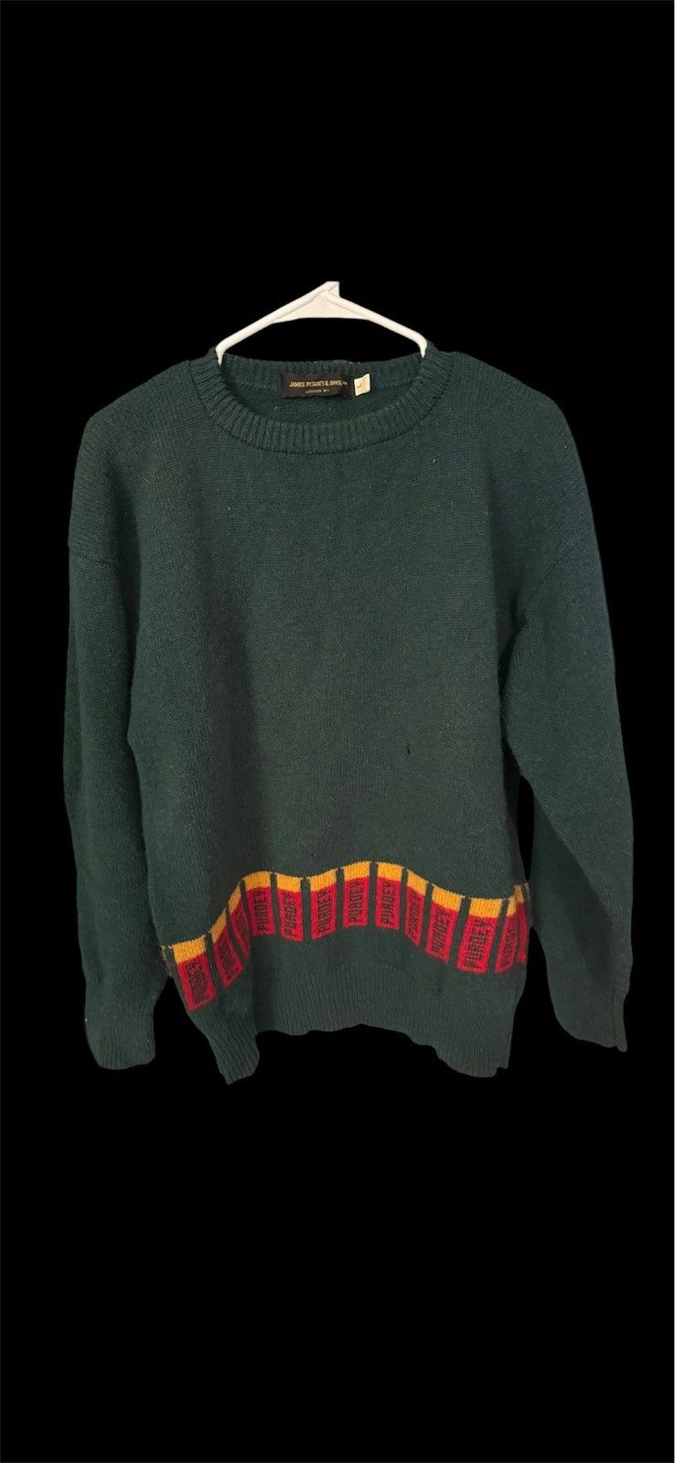 Vintage James Purdey & Sons Men’s L Pure New Wool Bespoke Sweater Size US L / EU 52-54 / 3 - 1 Thumbnail