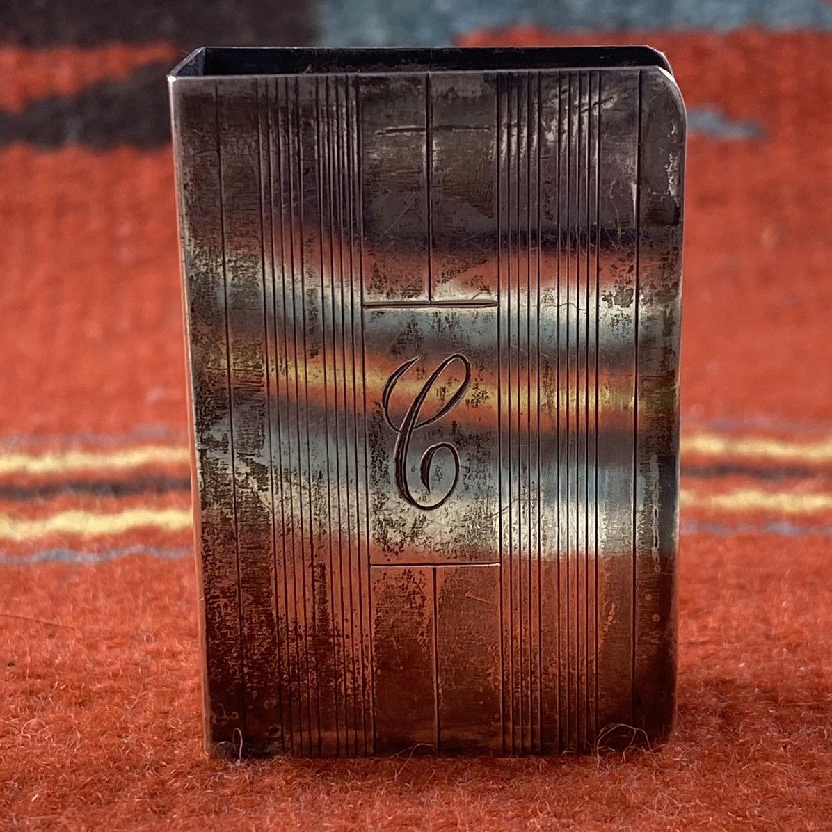 Japanese Brand × Kapital × Vintage Vtg 20s Art Deco Sterling Silver Matchbox Cover Intial “C” Size ONE SIZE - 3 Thumbnail