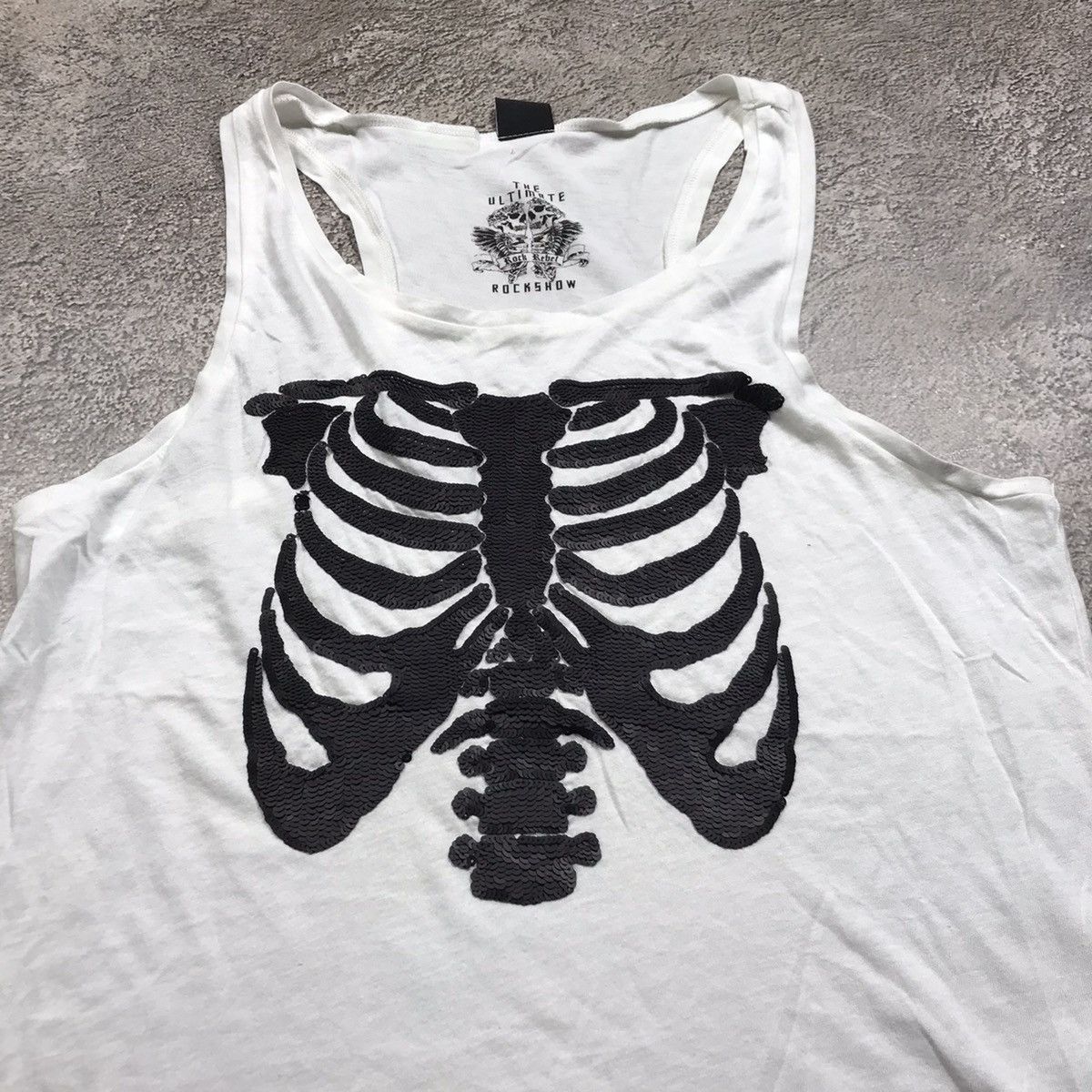 Vintage Vintage 90s Y2K Skeleton Bones Graphic Tank Top Grunge M Size M / US 6-8 / IT 42-44 - 3 Thumbnail