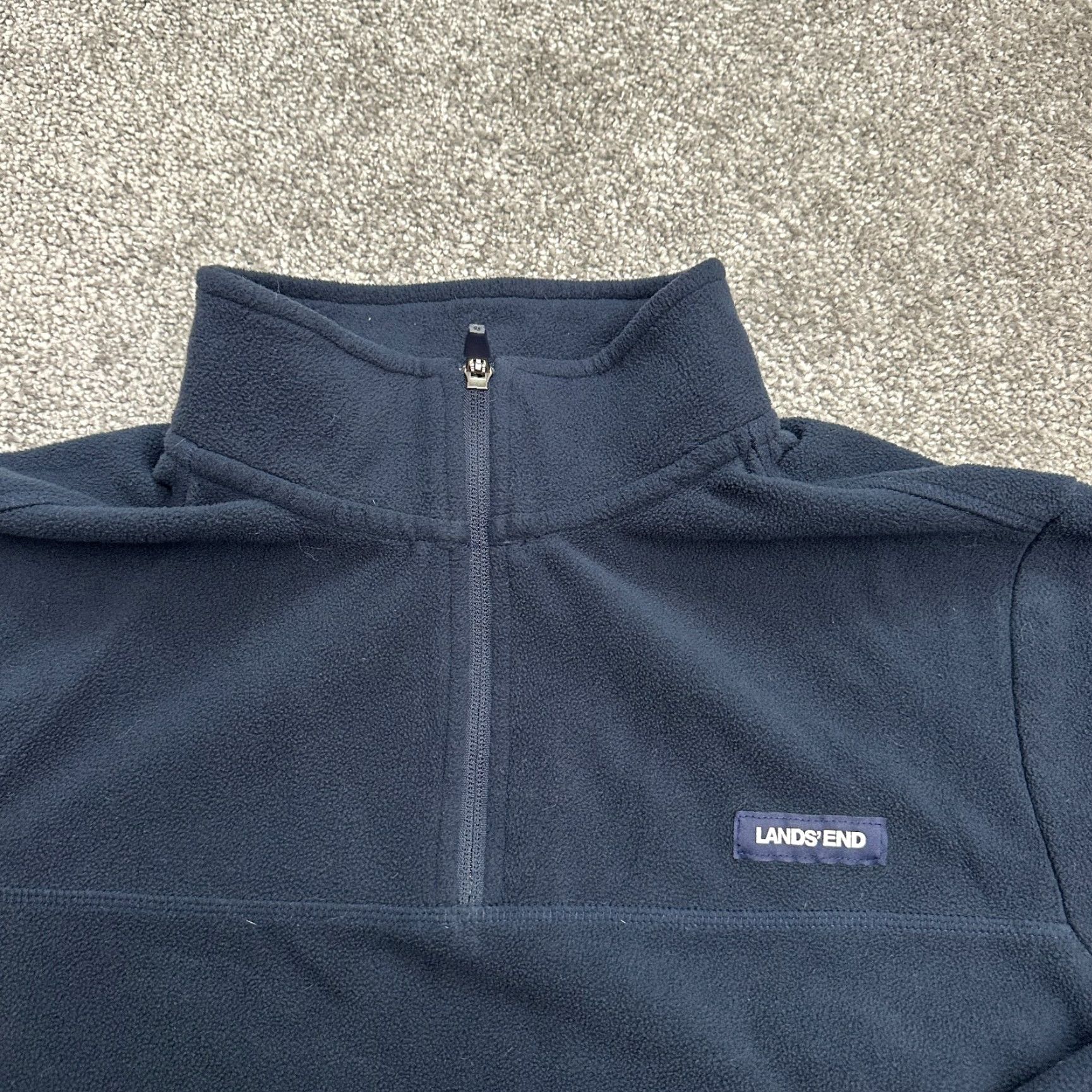 Lands' End Lands' End Anyweather Fleece Jacket Medium Navy Blue 1/4 Zip Outdoor Hiking Mens Size US M / EU 48-50 / 2 - 3 Thumbnail