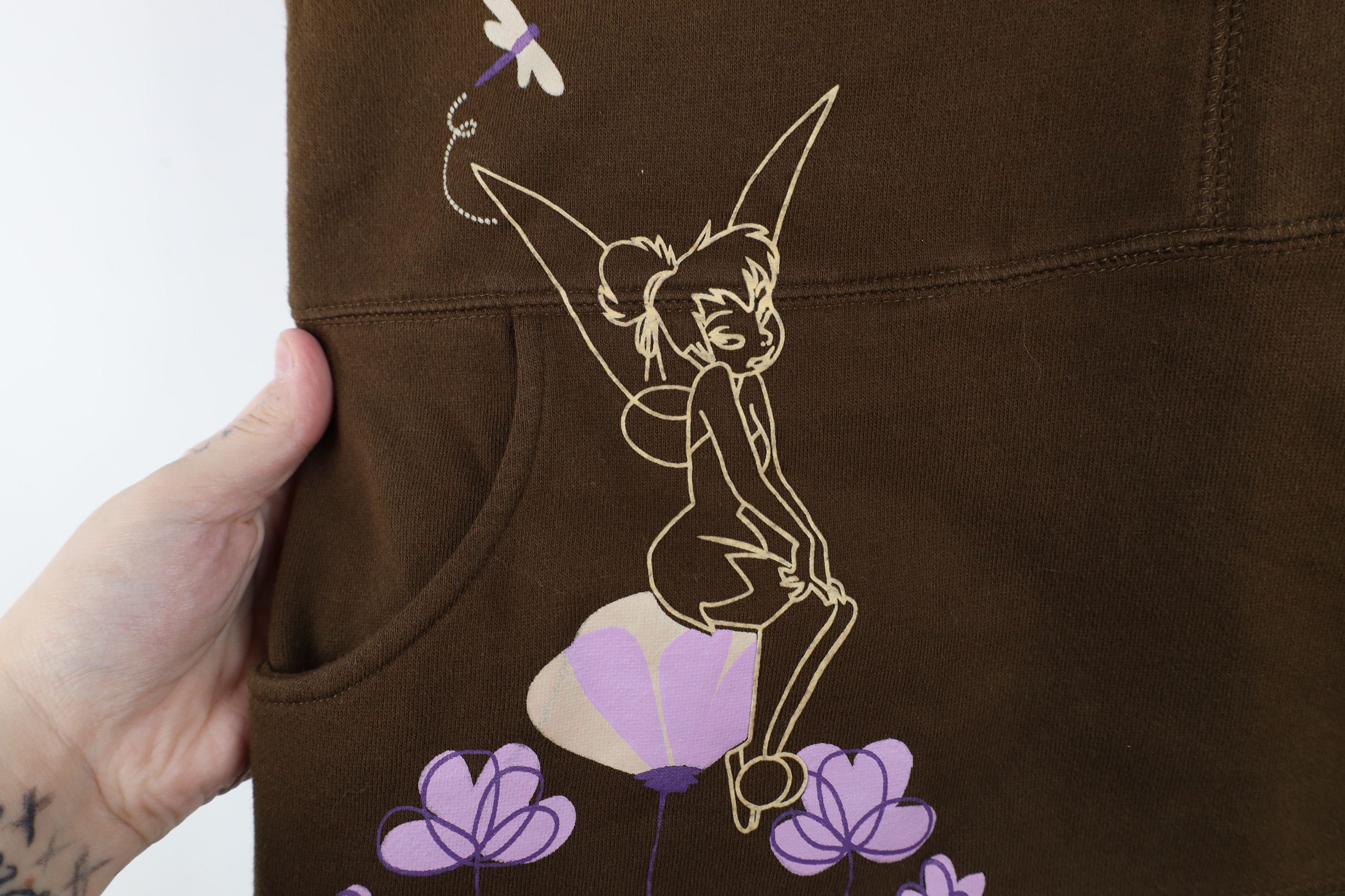 Disney × Vintage Vintage 90s Disney Fairy Tinker Bell Hoodie Sweatshirt Size M / US 6-8 / IT 42-44 - 6 Thumbnail