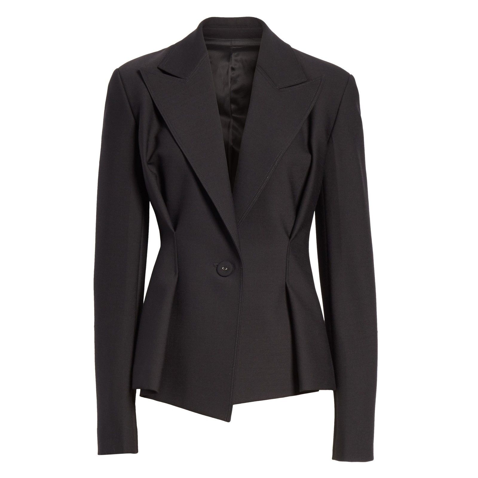 Helmut Lang Cinched Waist Blazer in Black Color and size 4 NWT MSRP $695 Size S / US 4 / IT 40 - 1 Thumbnail