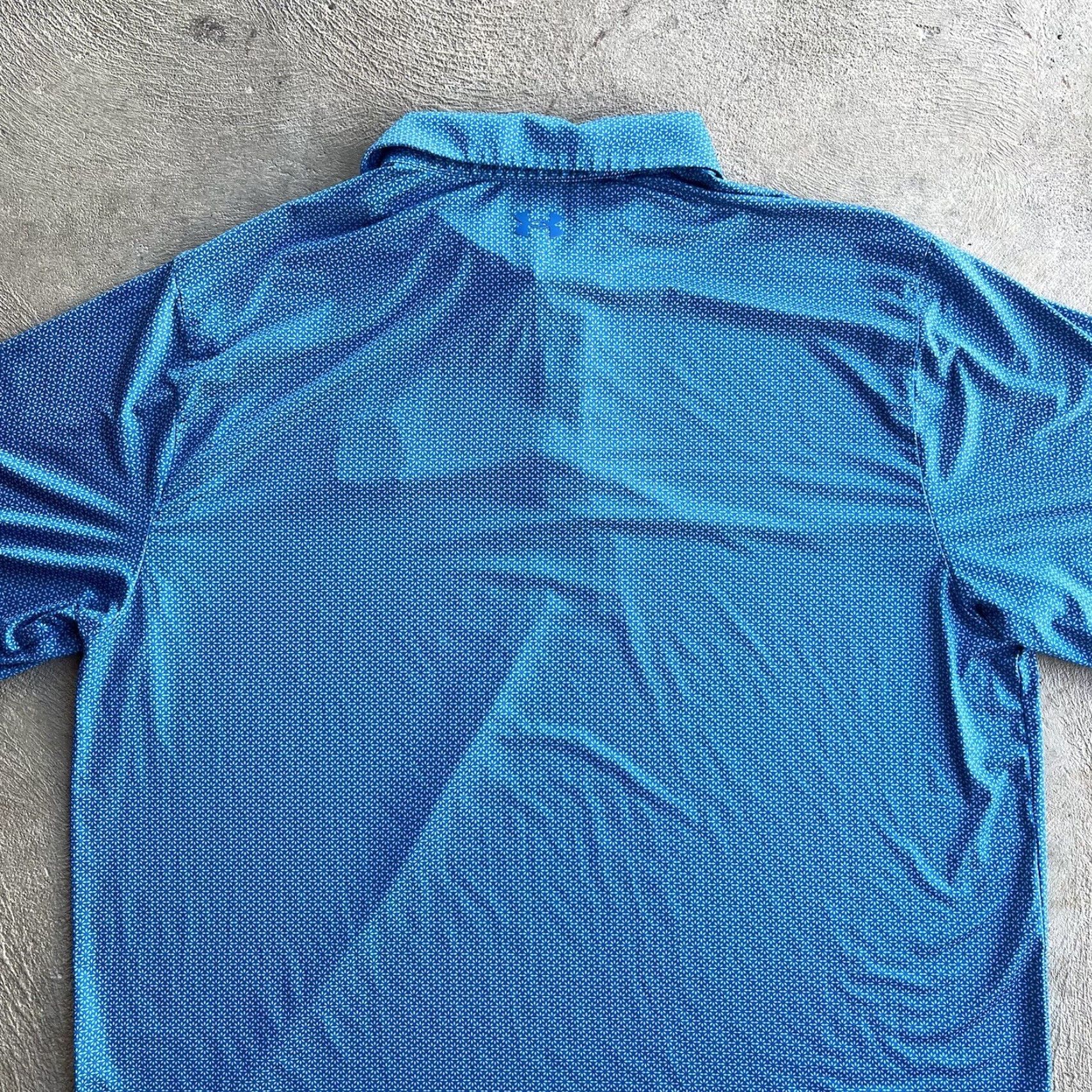 Under Armour Under Armour Polo Shirt Golf Mens 2XL Blue Floral Stretch Preppy Active Shirt Size US XXL / EU 58 / 5 - 7 Thumbnail