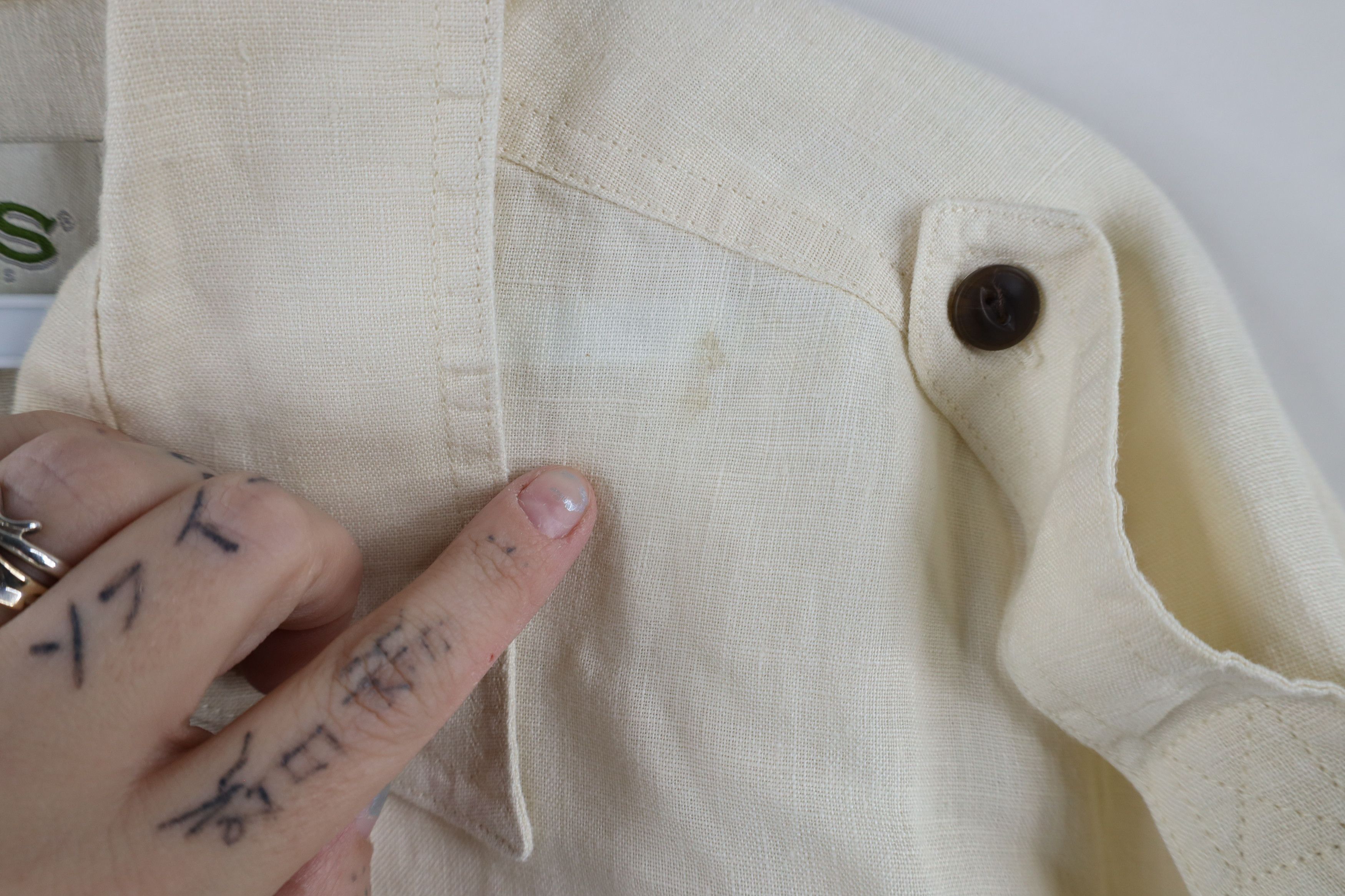 Orvis × Vintage Vintage Orvis Linen Safari Bush Collared BUtton Shirt Cream Size US XL / EU 56 / 4 - 8 Thumbnail