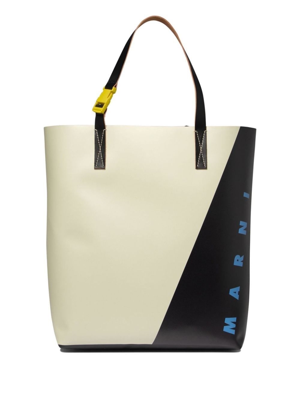 Marni o1w1db11125 Size :OS/ Leather Tote Bag in White/Black Size ONE SIZE - 1 Thumbnail