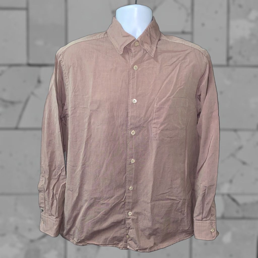 Hugo Boss Boss Hugo Boss Mens Light Burgundy Long Sleeve Button Front Shirt Size L Color Red Casual Button-Up Shirt Size US L / EU 52-54 / 3 - 1 Thumbnail