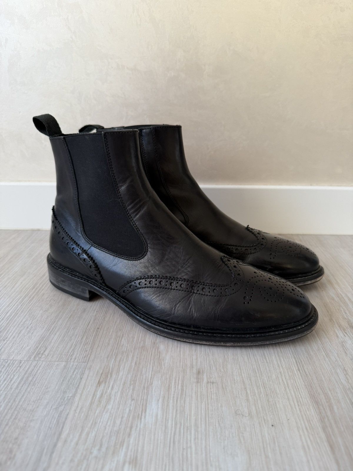 If Six Was Nine AS 98 Vibe Artisan Black Leather Side Zip Ankle Biker Boots Size US 9 / EU 42 - 10 Thumbnail