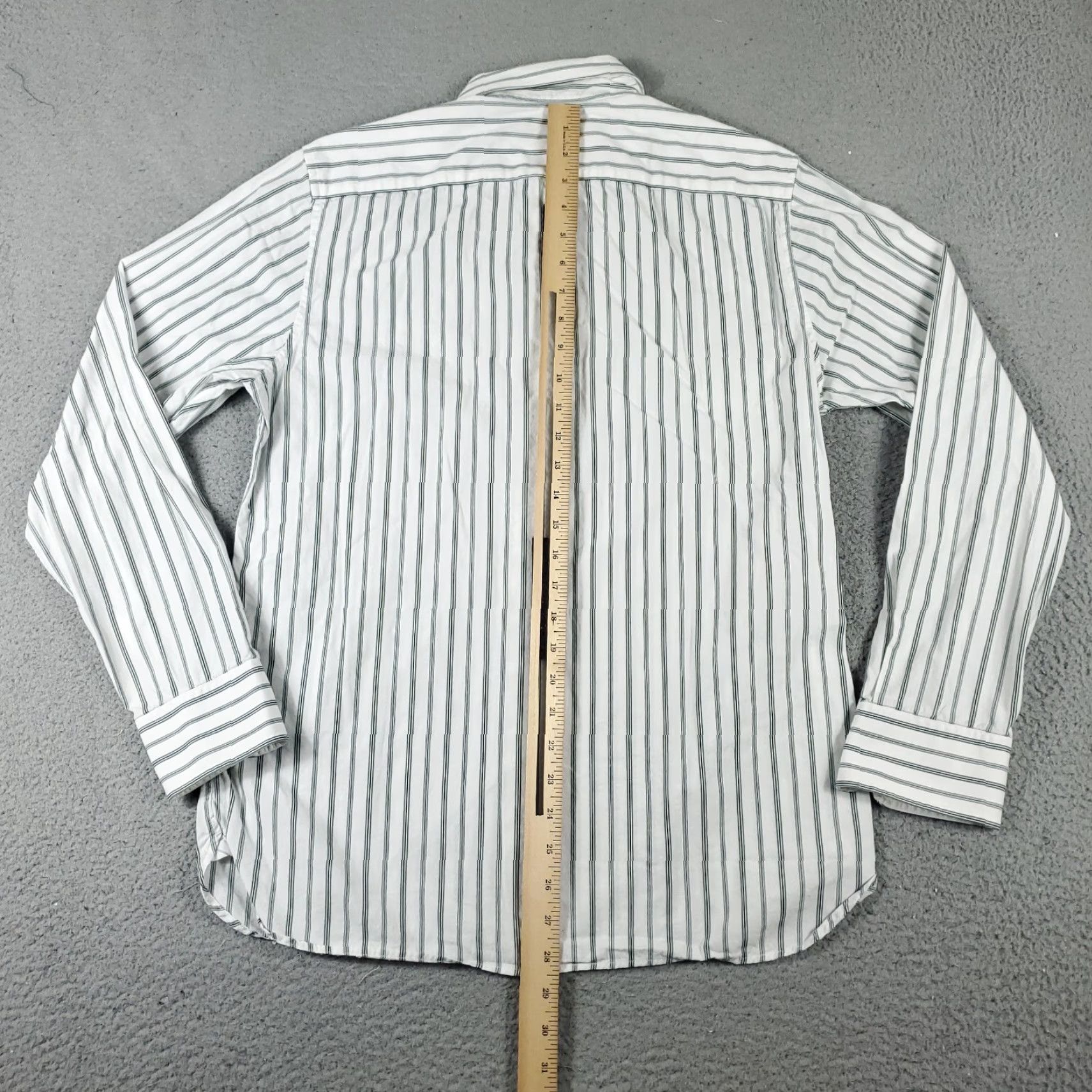 American Eagle Outfitters American Eagle Outfitters Shirt Mens M Green Stripe Button-Up Long Sleeve Cotton Size US M / EU 48-50 / 2 - 5 Thumbnail