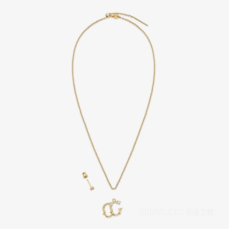 Fendi o1loc1c0824 Size: OS / Astrology Necklace in Golden Size ONE SIZE - 2 Thumbnail