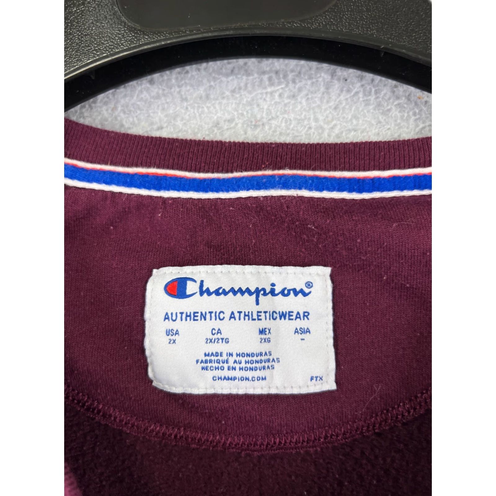 Champion Champion Womens Sweater Red Long Sleeve Crew Neck Jersey Fabric 2XL XXL READ Size XXL / US 16-18 / IT 52-54 - 7 Thumbnail