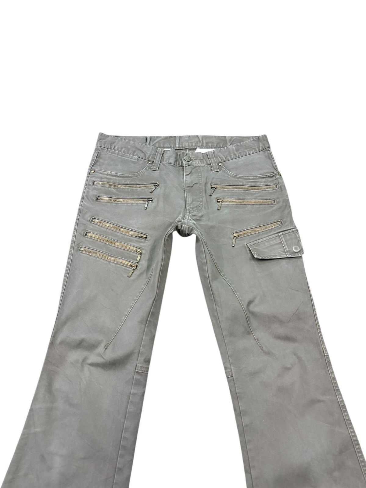 If Six Was Nine RARE TORNADO MART MULTIZIPPER FLARE PANT Size US 30 / EU 46 - 4 Thumbnail