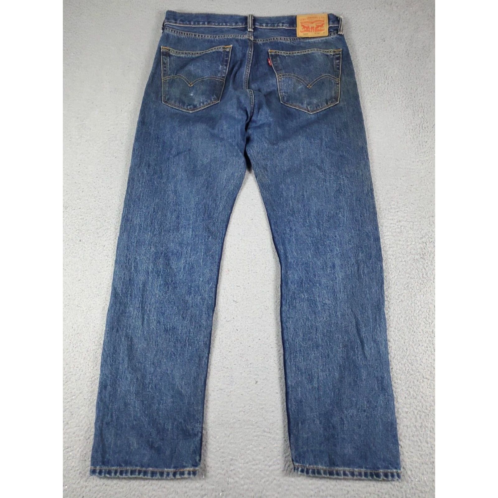 Levi's Mens Levis 505 Blue Jeans 36x32 Extra Large XL Casual Straight Leg Denim Pants Size US 36 / EU 52 - 7 Thumbnail