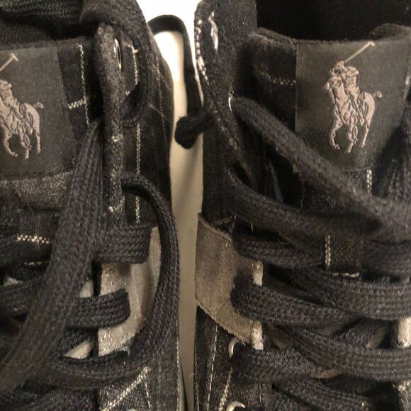 Polo Ralph Lauren POLO RALPH LAUREN MEN'S BLACK HIGH TOP SNEAKERS SIZE: 9.5D Size US 9.5 / EU 42-43 - 4 Thumbnail