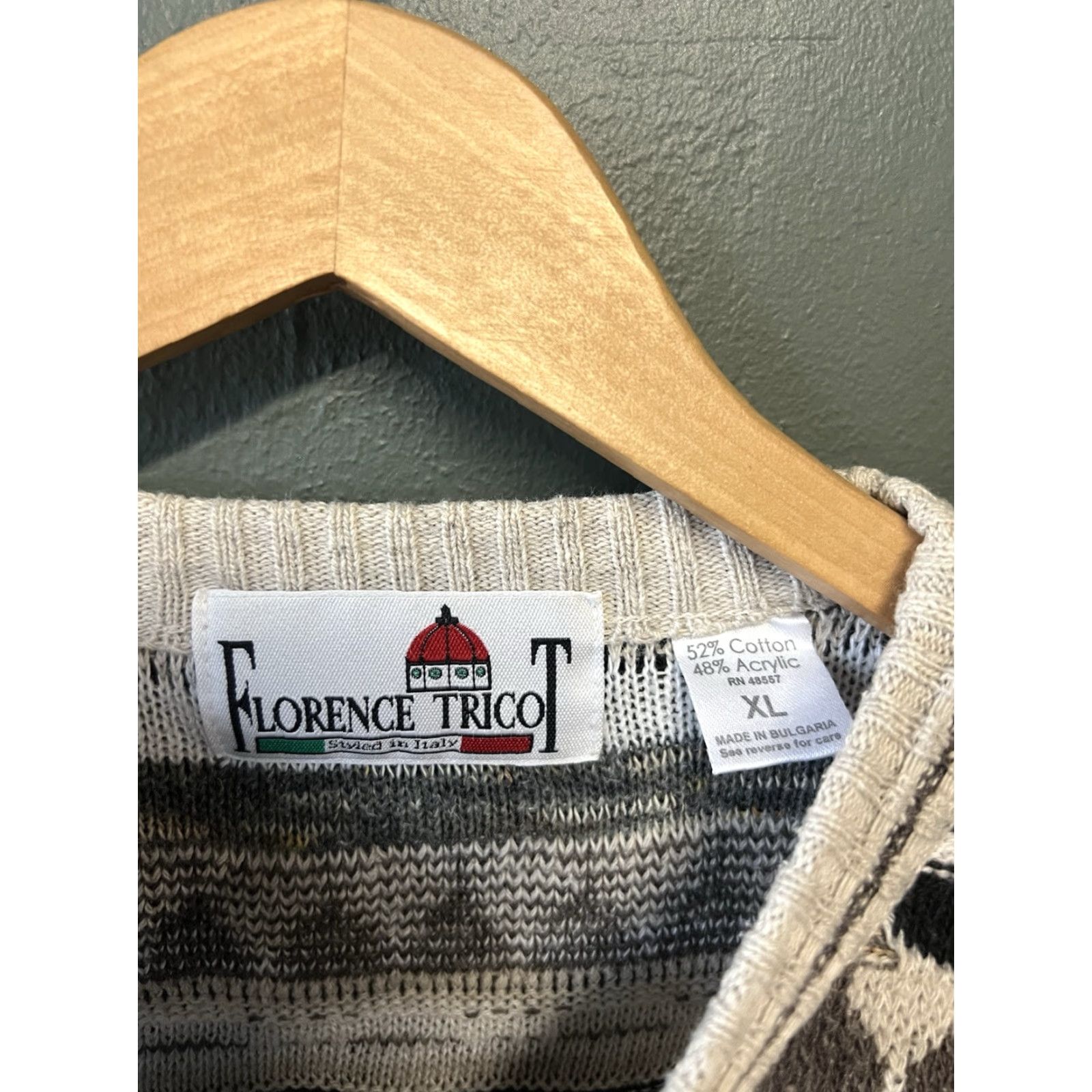 Coogi VINTAGE Coogi Florence Tricot Sweater Pullover Men XL Beige Minimal Cotton Acrylic Size US XL / EU 56 / 4 - 3 Thumbnail
