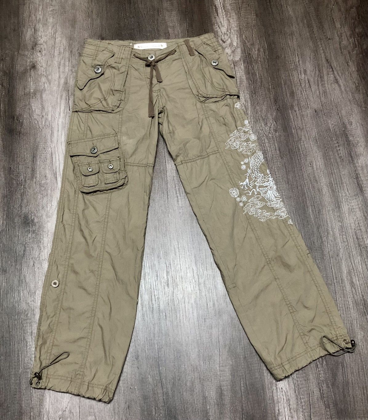 Japanese Brand × River Island River Island Cargo Pants Big Logo Dragon Sukajan Design Size US 32 / EU 48 - 8 Thumbnail