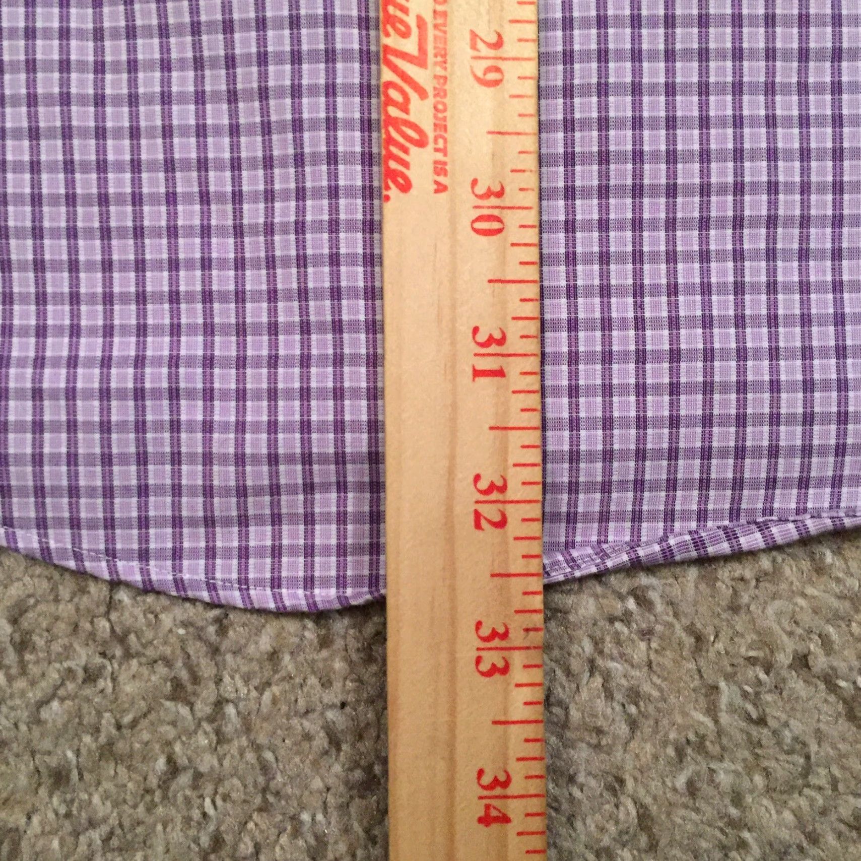 Nordstrom Nordstrom Shirt Mens 15.5 Trim Fit Purple Plaid Long Sleeve Button Up Size US L / EU 52-54 / 3 - 7 Thumbnail