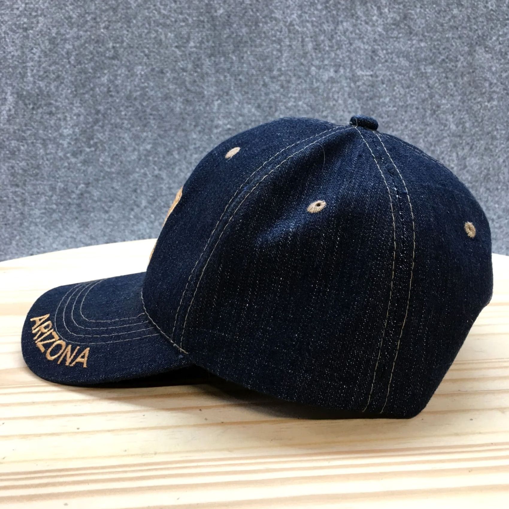 Vintage Arizona Blue OS Adjustable Curved Brim Embroidered Logo Baseball Cap Men Size ONE SIZE - 4 Thumbnail