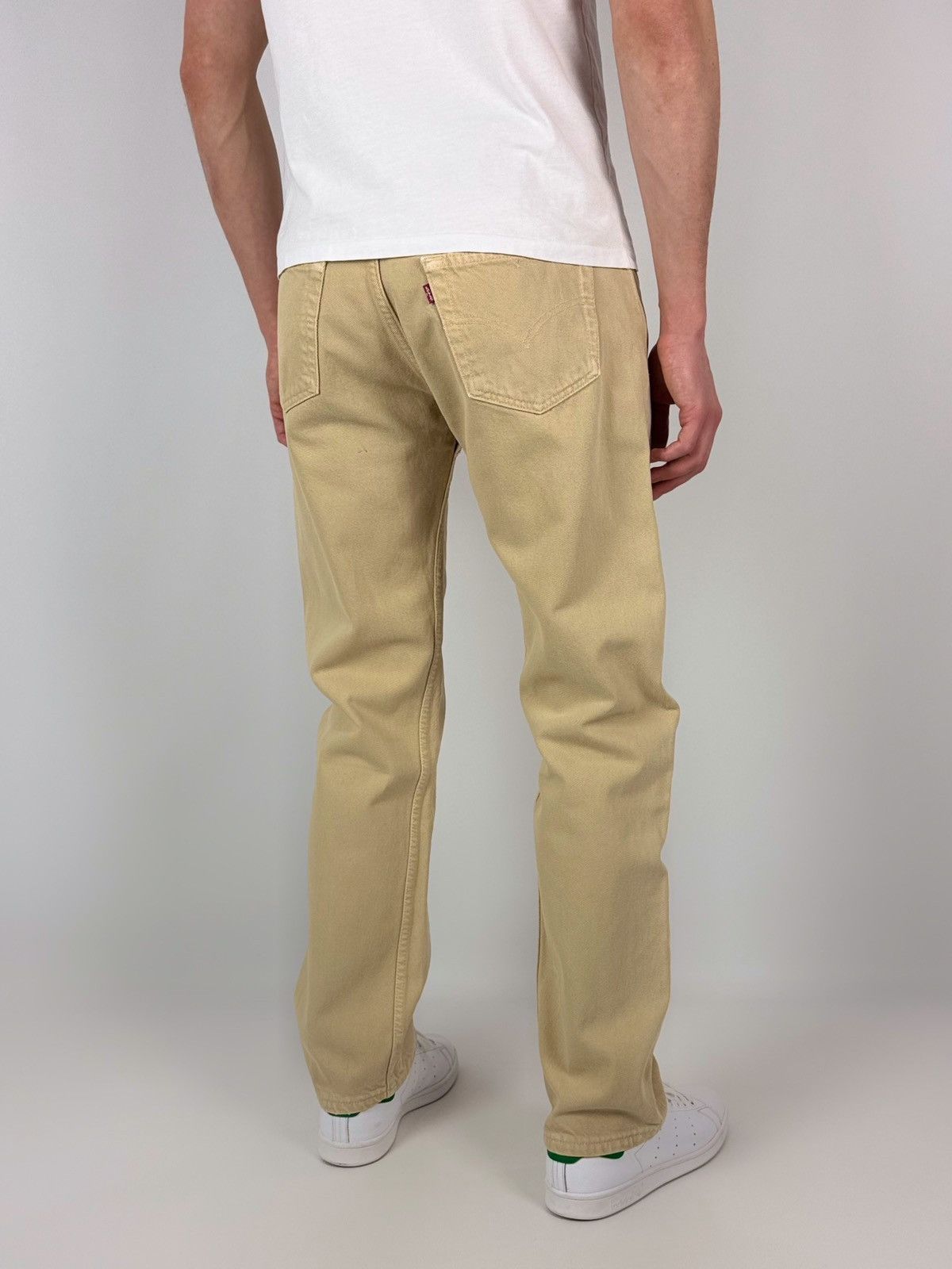 Levi's 1990’s Vintage Faded Levi’s 501 Beige Jeans Pants Size US 32 / EU 48 - 2 Thumbnail