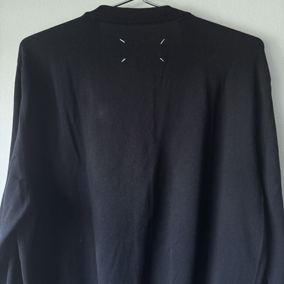 Maison Margiela SS2015 Maison Martin Margiela Navy Knit Elbow Patch Cardigan Size US XL / EU 56 / 4 - 6 Thumbnail
