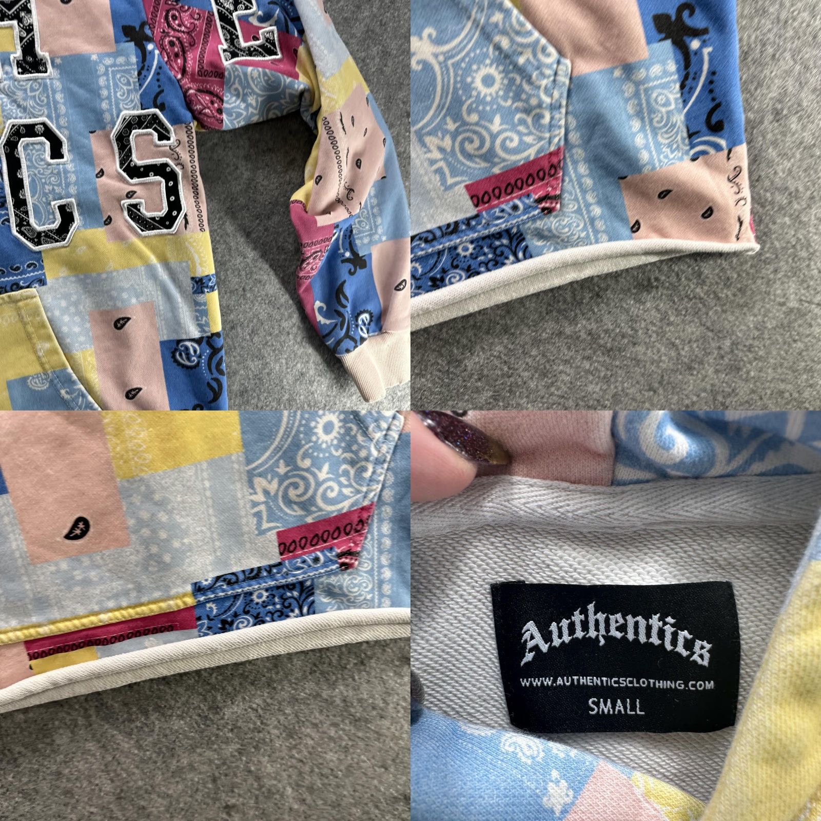 Chase Authentics Authentics Hoodie Mens Small Multicolor Bandana Patchwork Graphic Sweatshirt Size US S / EU 44-46 / 1 - 8 Thumbnail