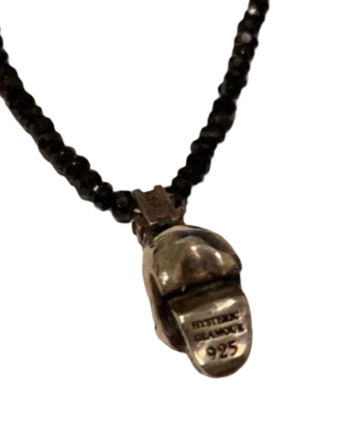 Hysteric Glamour Leather 925 Silver Skull Necklace Size ONE SIZE - 3 Thumbnail