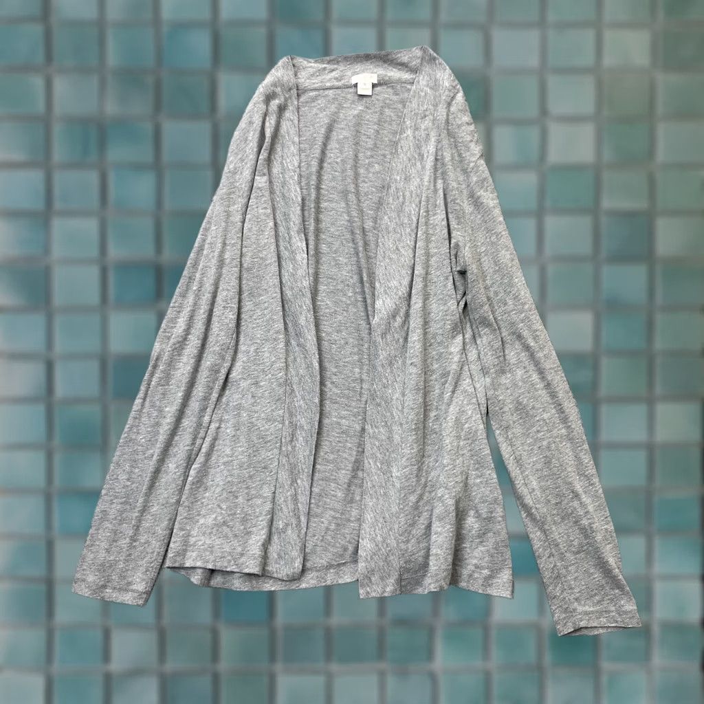 J.Crew J. Crew Sweater Cardigan Womens Medium Gray Heather Knit Cotton Open Front Regular L/S Pullover Vintage? Size M / US 6-8 / IT 42-44 - 1 Thumbnail