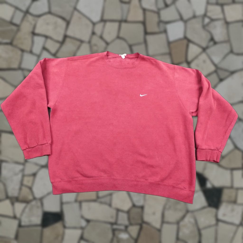 Nike VINTAGE Nike Sweatshirt Mens 2XL Red Crewneck Pullover Swoosh Warmup Fleece Y2K Size US XXL / EU 58 / 5 - 1 Thumbnail