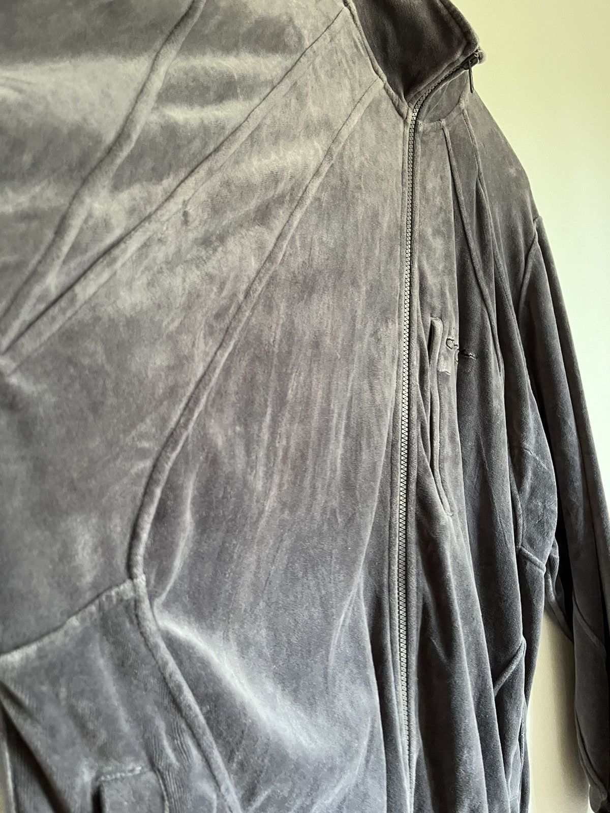 Sean John × Vintage Vintage Sean John Velour Jacket Zip Up Gray Y2K Size US XL / EU 56 / 4 - 5 Thumbnail