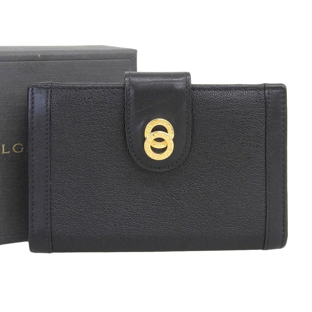 Bvlgari Bvlgari Leather Bvlgari Bvlgari Wallet Black Leather Short