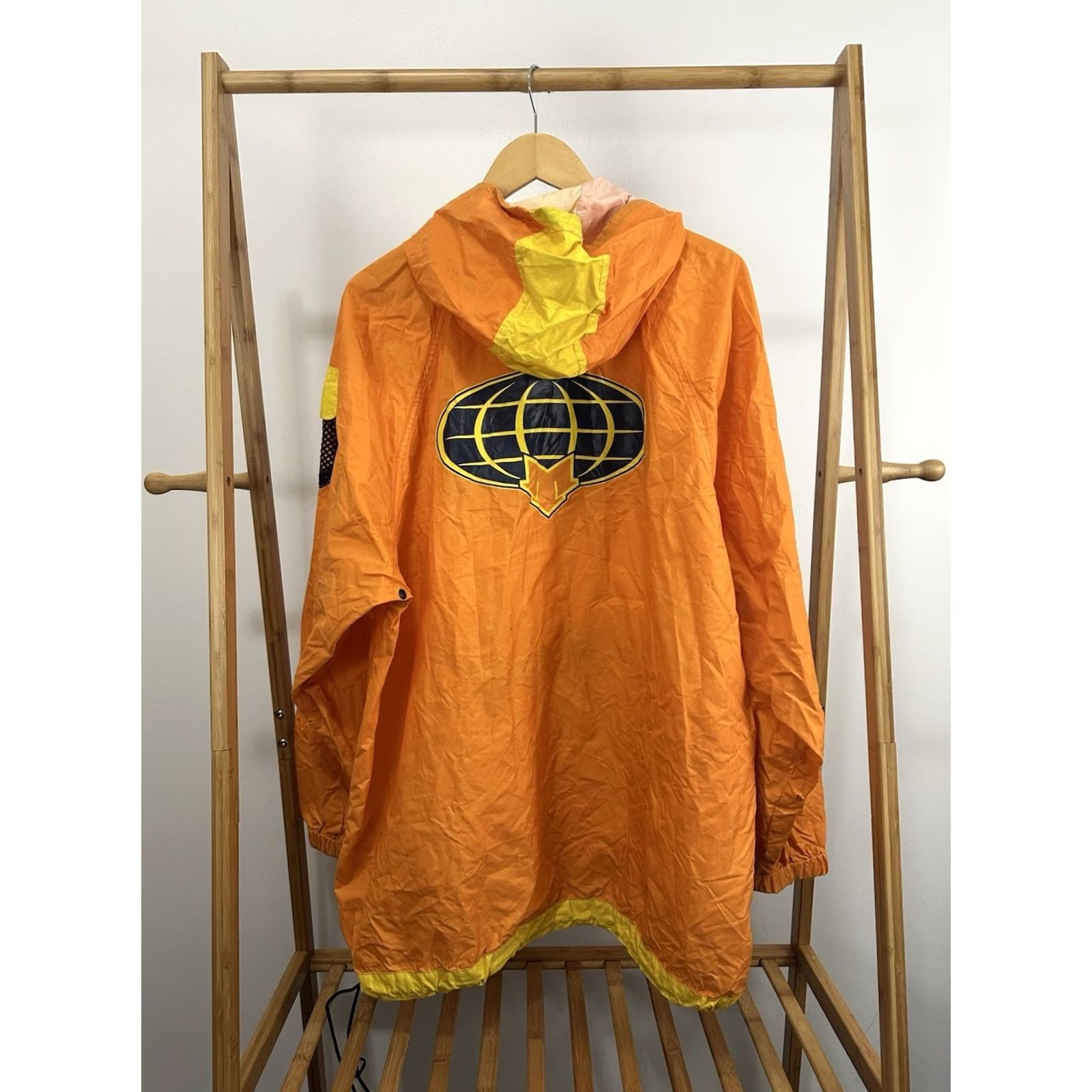 Vintage VINTAGE Mecca Hoodie Windbreaker Jacket XL Orange Nylon Quarter Zip Pullover Hip Hop RAP WINDKICK? Size US XL / EU 56 / 4 - 2 Thumbnail