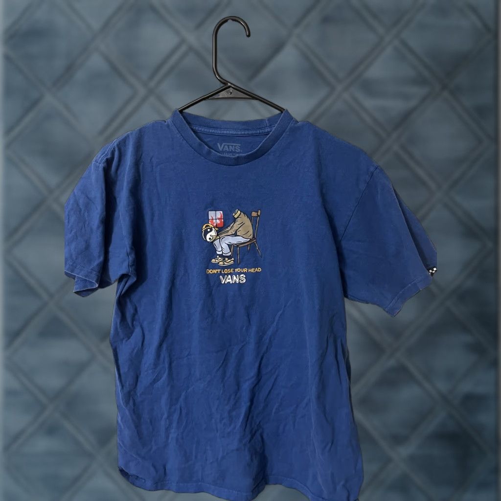 Vans Vans Off The Wall T Shirt Men's Medium Classic Fit Graphic Blue Size US M / EU 48-50 / 2 - 1 Thumbnail