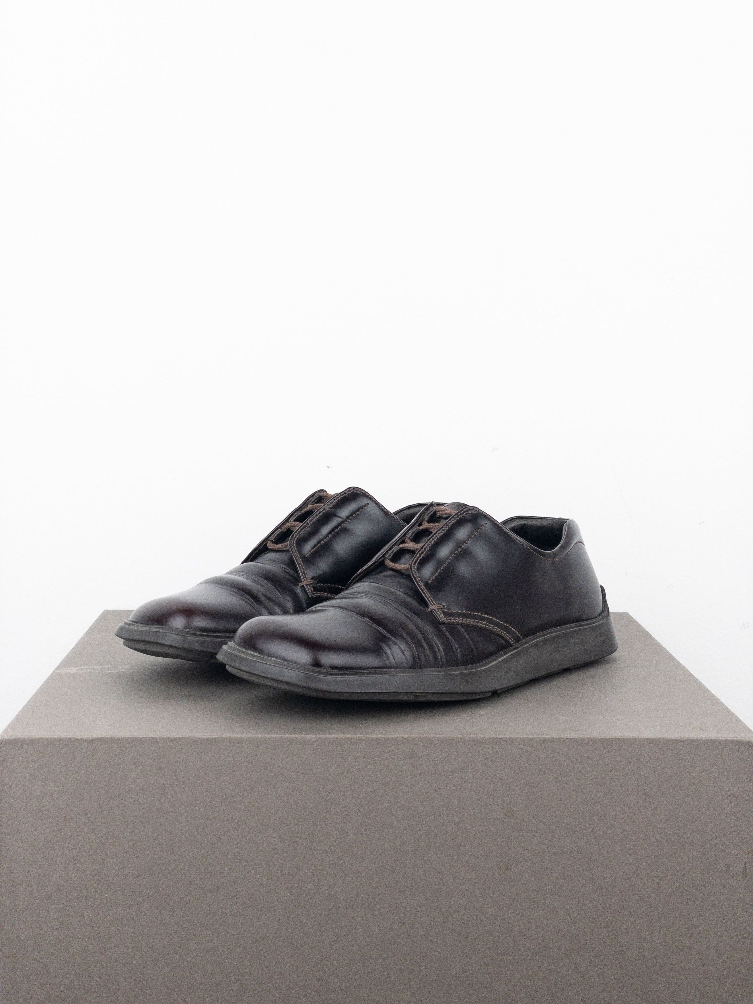 Prada AW99 Square Toe Creeper Derby Shoes Size US 7 / EU 40 - 1 Thumbnail