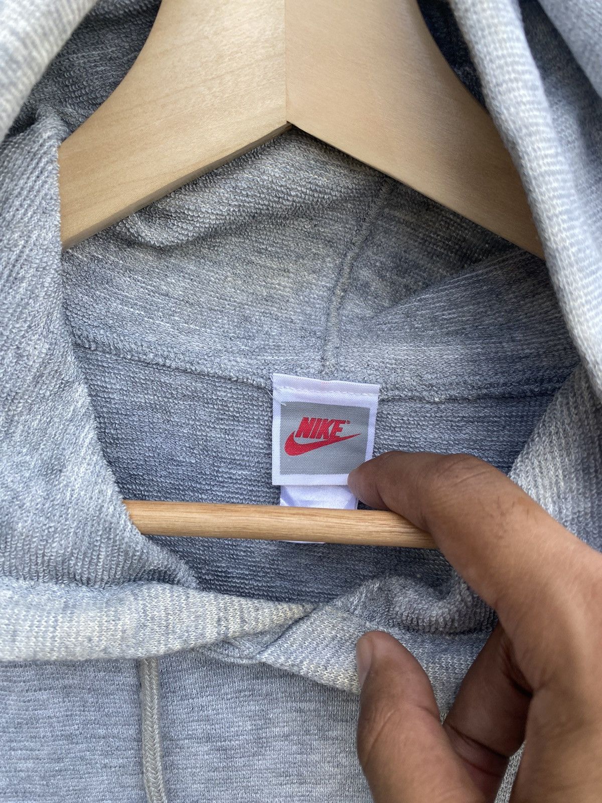 Nike × Vintage Vintage 90s Nike Hoodie Embroidery Logo Size US L / EU 52-54 / 3 - 10 Thumbnail