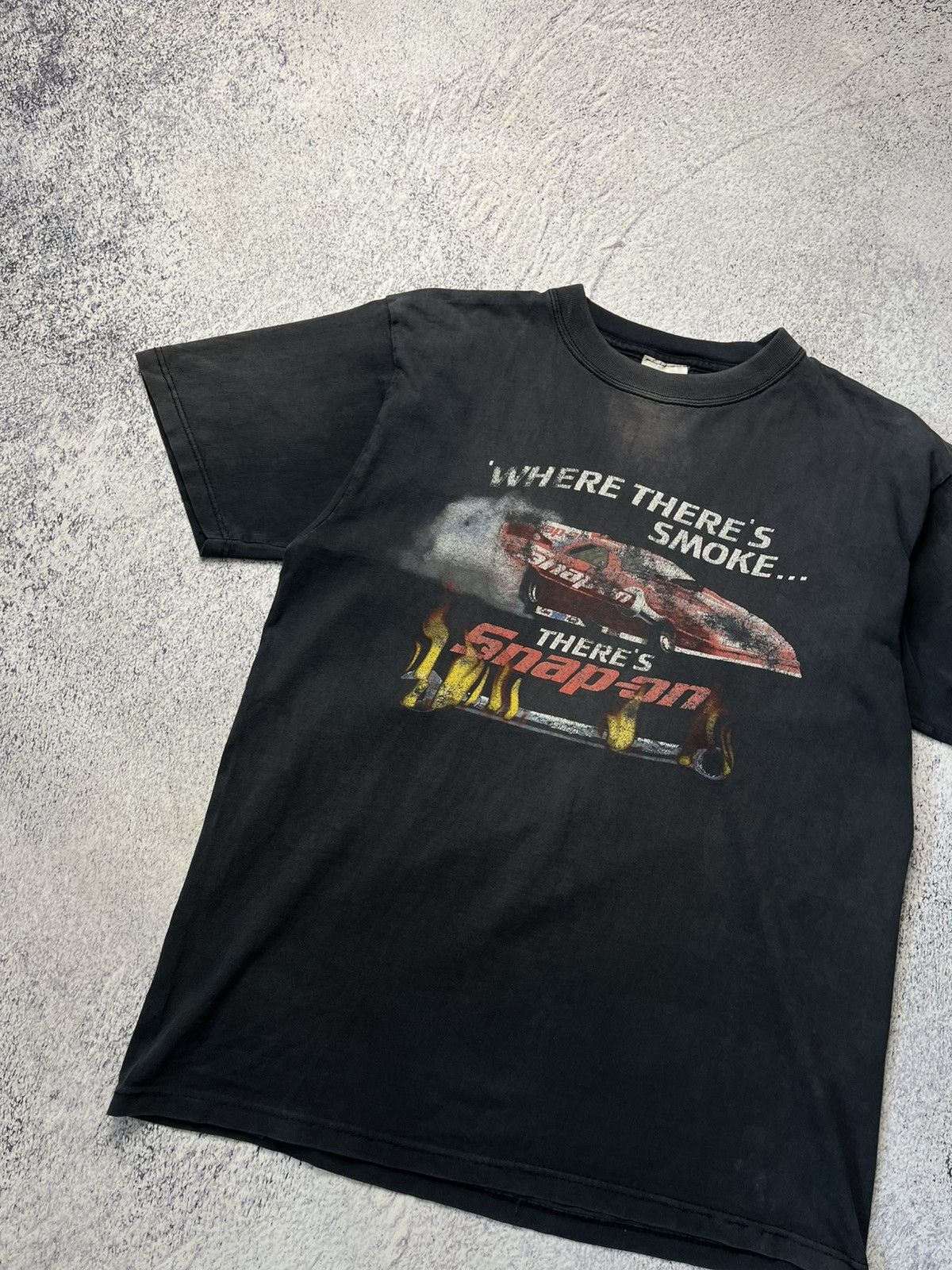 Vintage Rare Vintage SNAP ON T-Shirt Where There’s Smoke Size US L / EU 52-54 / 3 - 6 Thumbnail