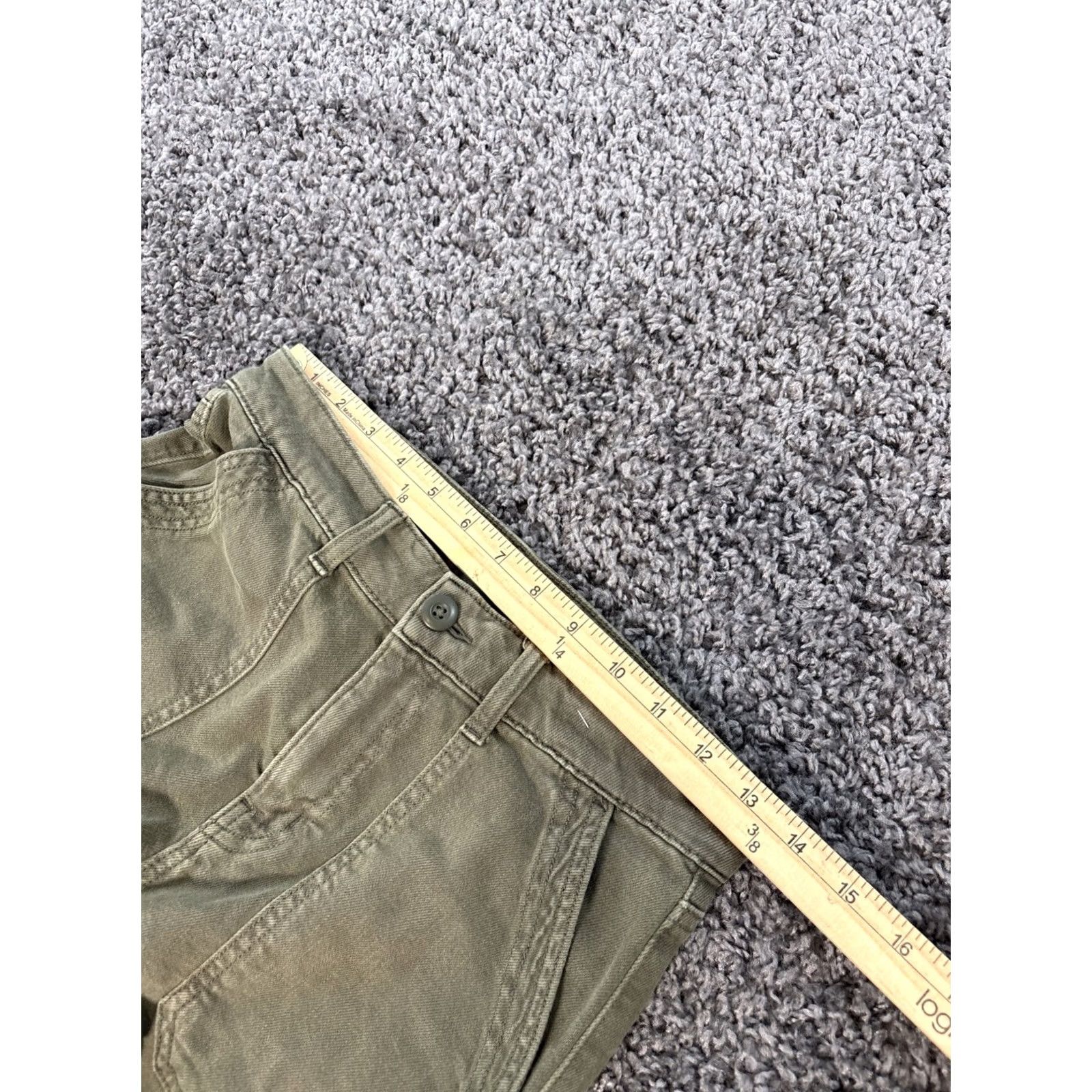 American Eagle Outfitters VINTAGE? American Eagle Outfitters Baggy Wide Leg Jeans Women's 00 Distressed Green Streetwear Grunge 90s Jeans - Relaxed Fit Size 24" / US 00 / IT 34 - 4 Thumbnail