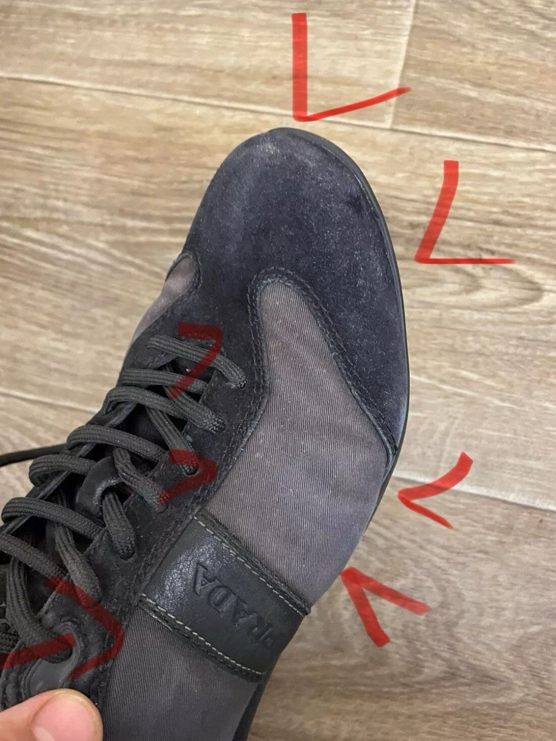 Prada Prada sneakers size 9,5 black/ gray Size US 9.5 / EU 42-43 - 16 Thumbnail