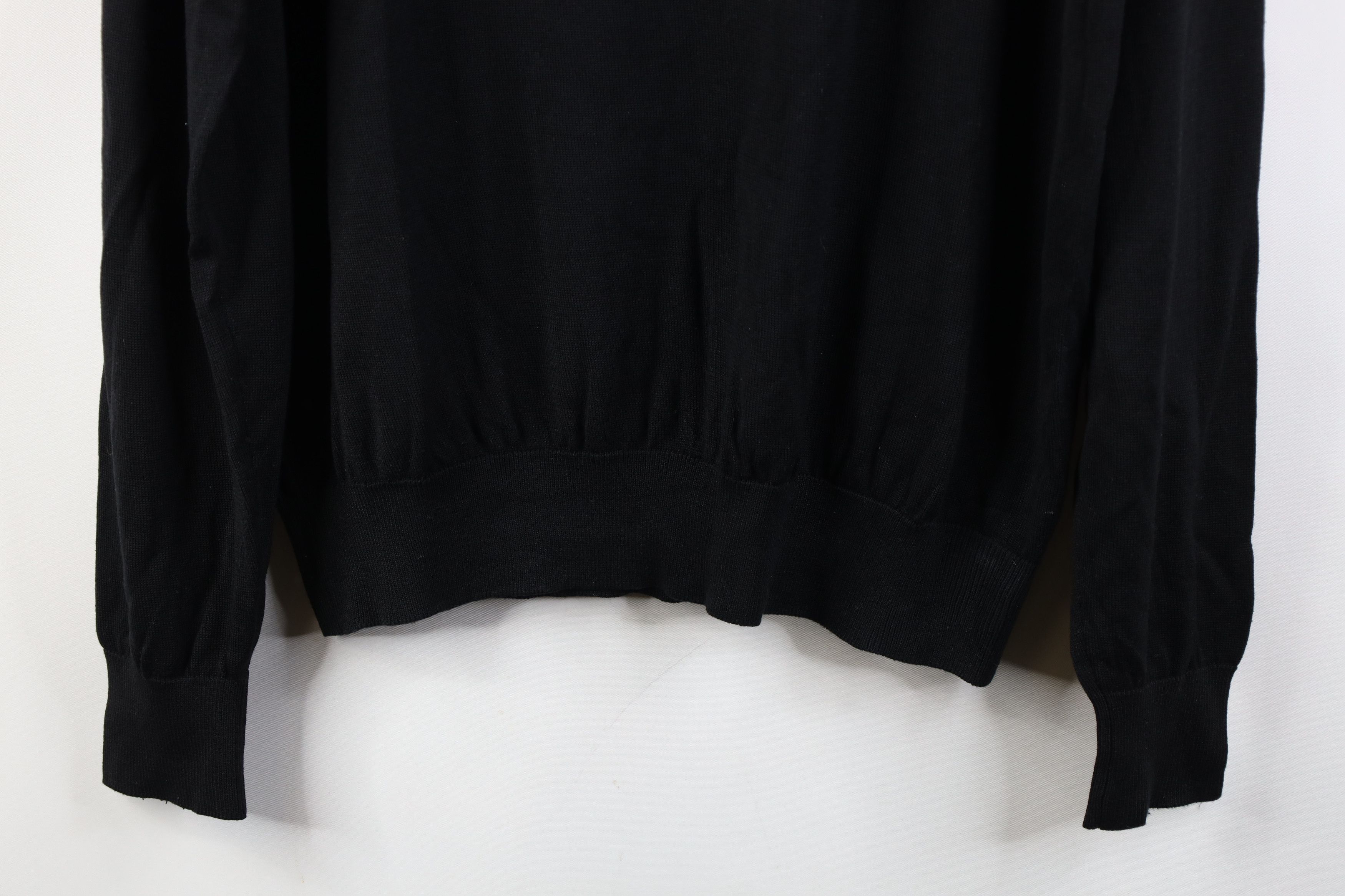 Vintage Vintage 90s Streetwear Silk Knit Collared Sweater Black Size US L / EU 52-54 / 3 - 3 Thumbnail