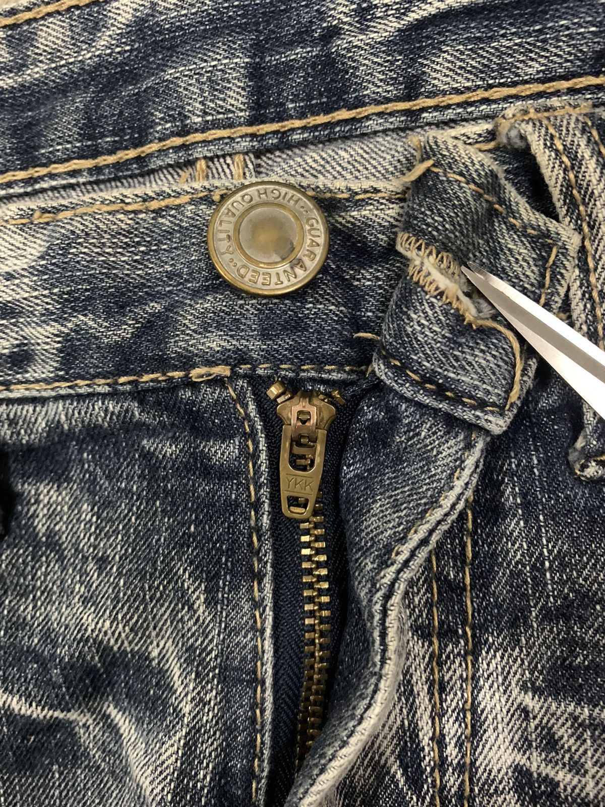 Beauty Beast Vintage Japanese Brand Crack Wash Distressed Carpenter Jeans Size US 31 - 5 Thumbnail