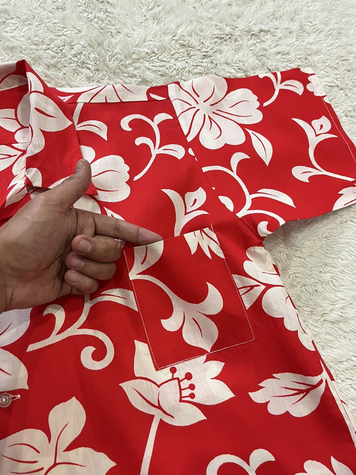 Vintage vintage 70's 80's hibiscus hawaiian selvedge shirt Size US M / EU 48-50 / 2 - 3 Thumbnail
