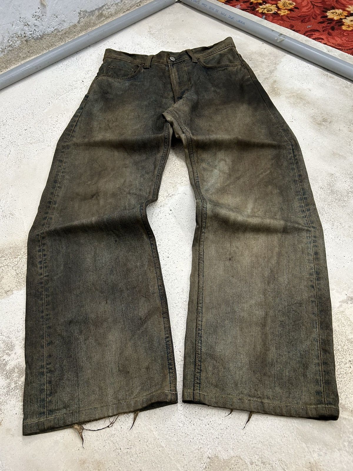 Edwin Vintage Edwin XV Japan Mud Washed Dirty Baggy Distressed Size US 31 - 1 Thumbnail