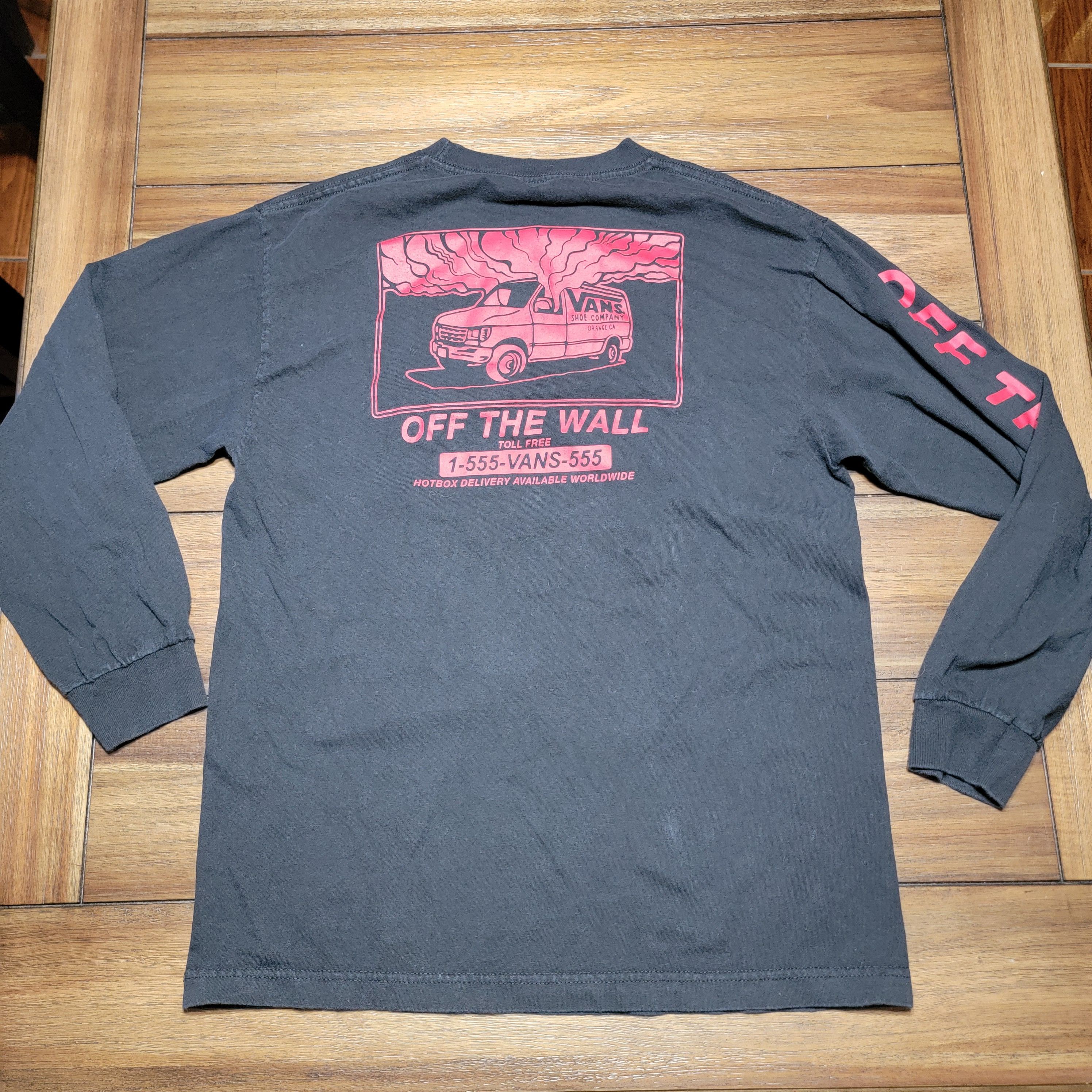 Vans Vans LS Unisex Tee "Hotbox Delivery Available Worldwide"-Med Size US M / EU 48-50 / 2 - 1 Thumbnail